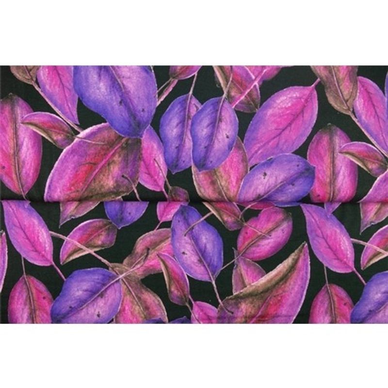 Veil of Leaves Viscose-jersey Lila-Rosa