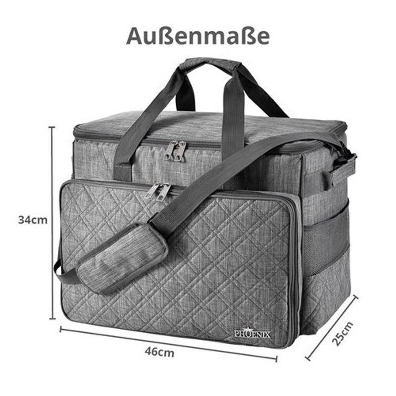 Phönix Symaskinsväska Grå Quild Design (L46xH34xD25 cm)
