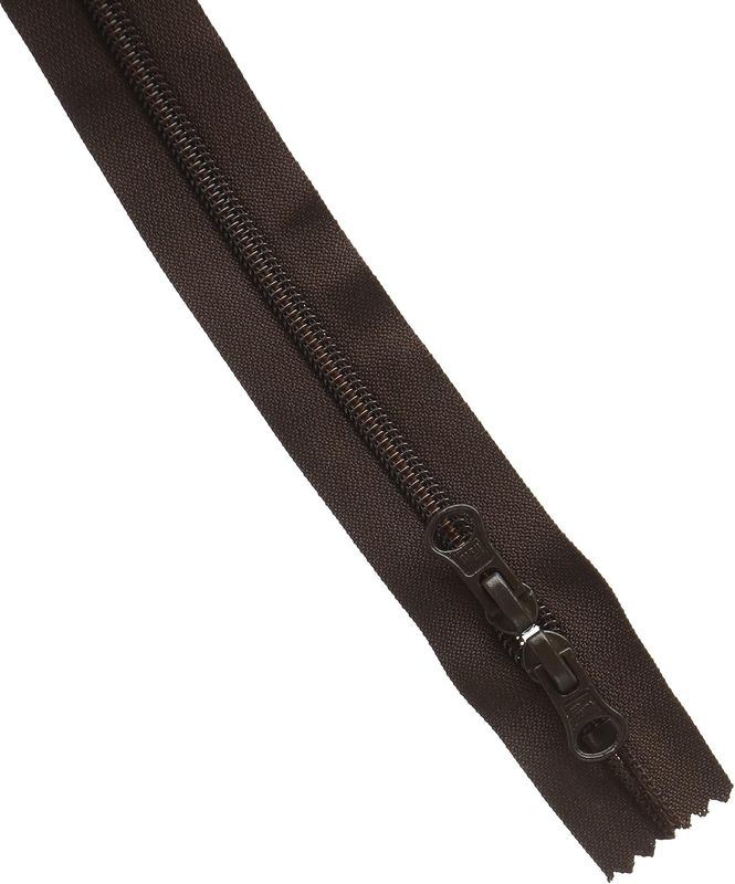 Dragkedja för väskor 2-vägs - Mörkbrun 60 cm