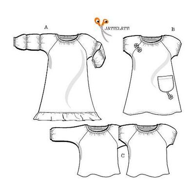 Klänning-blus 8H06, st. 128-158 cl