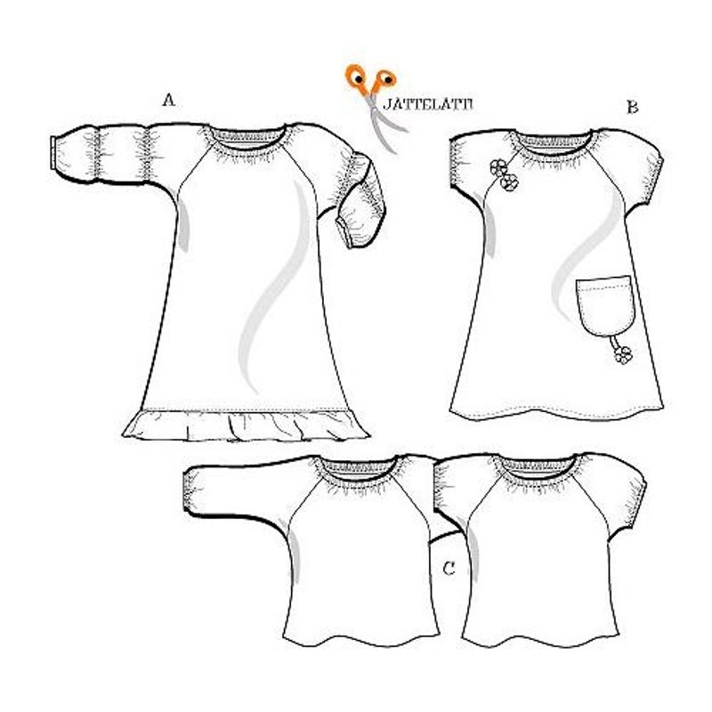 Klänning-blus 8H06, st. 128-158 cl