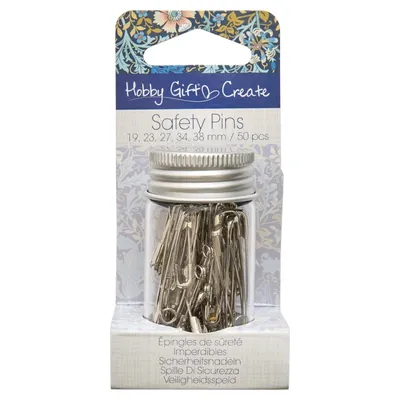 Hobby Gift Create Säkerhetsnålar 50 st, 19/23/27/34/38 mm