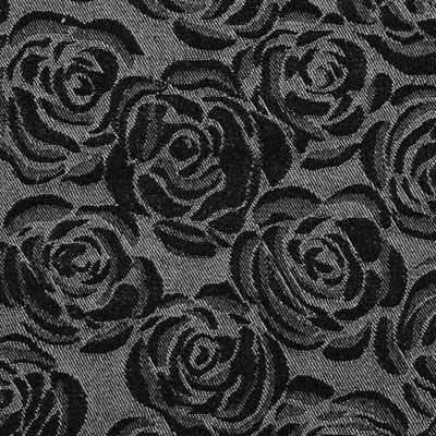Denim Jacquard - Rosor Svart
