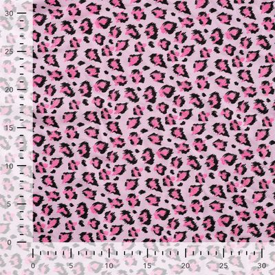 Rosa Leopard med Glitter Öglad Jogging