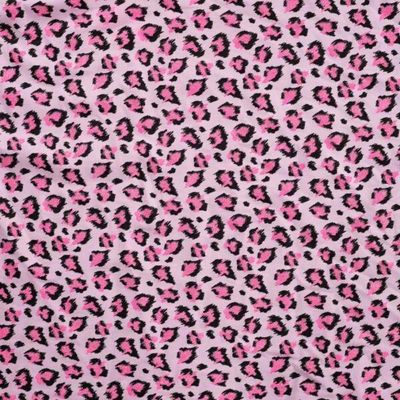 Rosa Leopard med Glitter Öglad Jogging