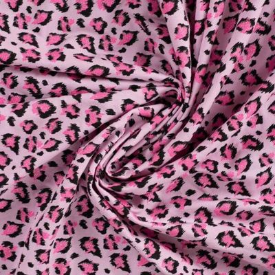 Rosa Leopard med Glitter Öglad Jogging
