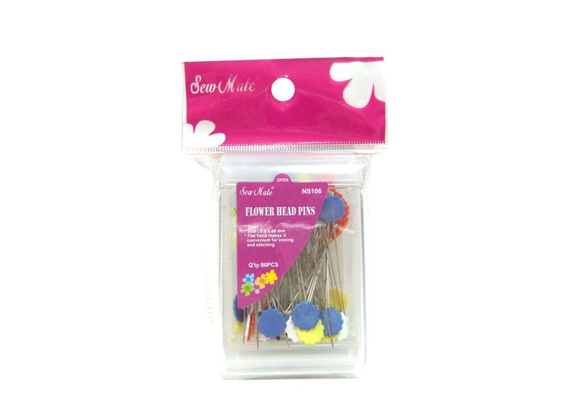 Quilting pins med blomsterhuvud