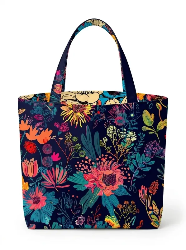Retro Pop Floral - Panel Bag