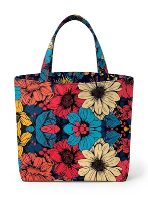Retro Pop Floral - Panel Bag
