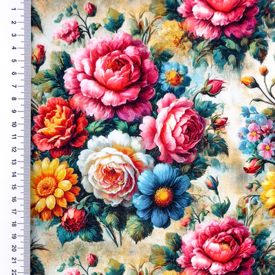 Romantiska Blommor Viskos