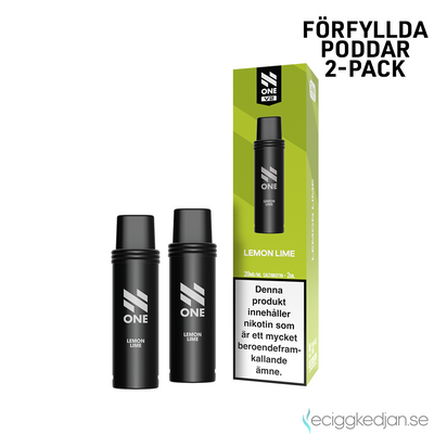 N One Pod V2 | Lemon Lime | Förfylld Pod | 2pack