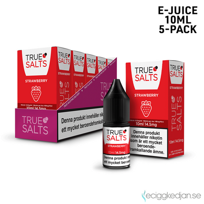 True Salts | Strawberry | 10ml E-Juice | 14,5mg Saltnikotin | 5pack