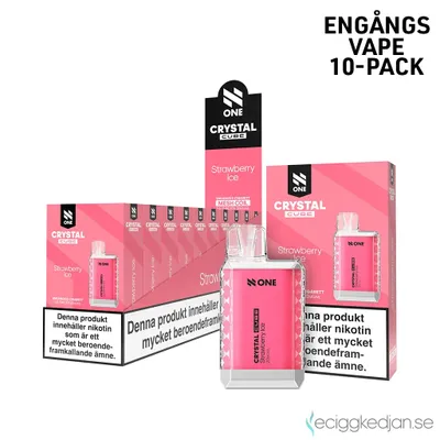 N One Crystal Cube | Strawberry Ice | Engångsvape | 10pack