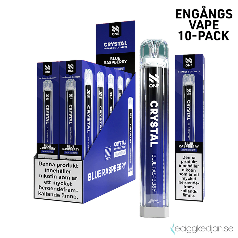 N One Crystal | Blue Raspberry | Engångsvape | 10pack