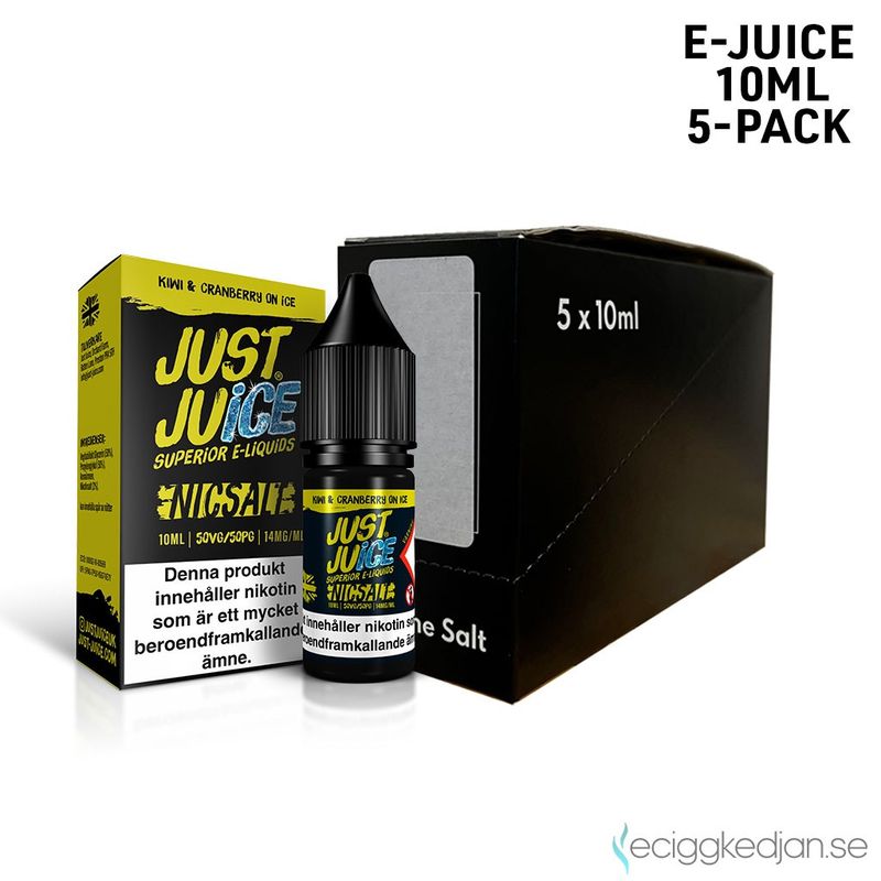 Just Juice Iconic | Kiwi & Cranberry on Ice | 10ml E-Juice | 5pack