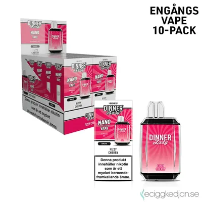 Dinner Lady Nano Cube | Fizzy Cherry | Engångsvape | 10pack