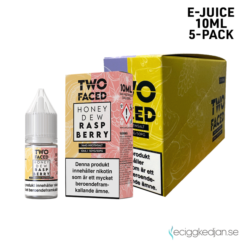 Two Faced | Honeydew Raspberry | 10ml E-Juice | 5pack
