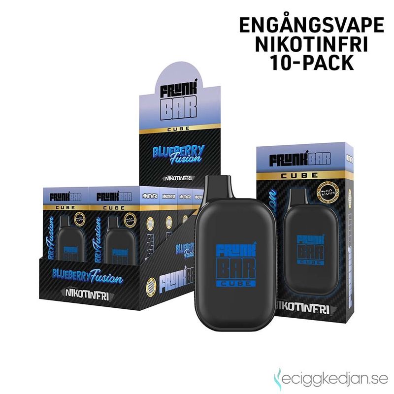 Frunk Bar Cube ZERO | Blueberry Fusion | Nikotinfri Engångsvape | 10pack