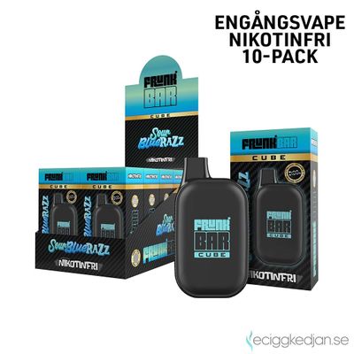 Frunk Bar Cube ZERO | Sour Blue Razz | Nikotinfri Engångsvape | 10pack