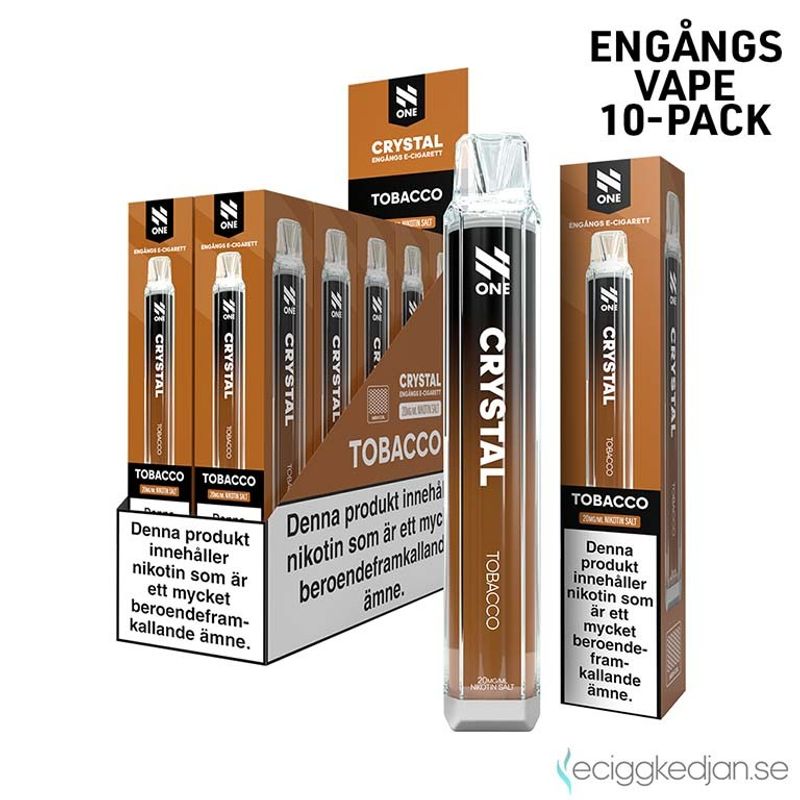 N One Crystal | Tobacco | Engångsvape | 10pack