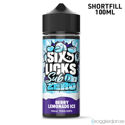 Six Licks Sub Zero| Berry Lemonade Ice | 100ml Shortfill