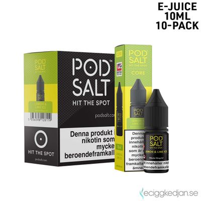 Pod Salt Core | Lemon Lime Ice | 10ml E-Juice | 10pack