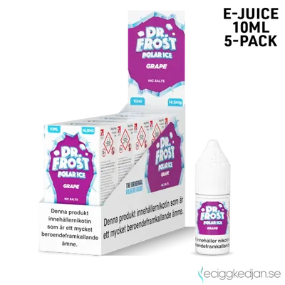 Dr Frost Polar Ice Nic Salt | Grape | 10ml E-Juice | 14,5mg Saltnikotin | 5pack