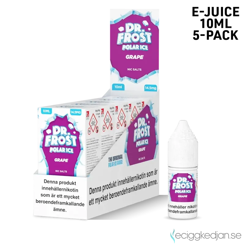 Dr Frost Polar Ice Nic Salt | Grape | 10ml E-Juice | 14,5mg Saltnikotin | 5pack