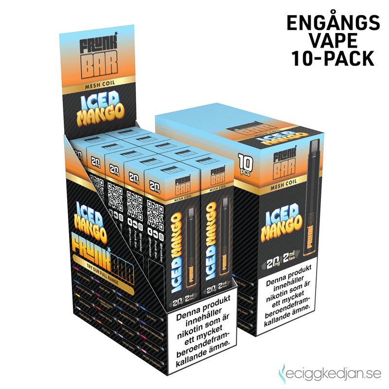 Frunk Bar | Iced Mango | Engångsvape | 20mg | 10pack