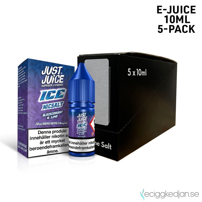 Just Juice Ice | Blackcurrant & Lime | 10ml E-Juice | 5pack