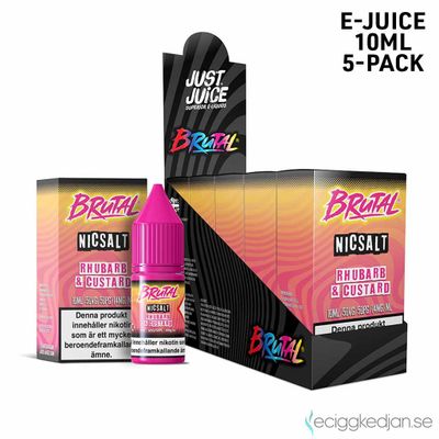Just Juice Brutal | Rhubarb Custard | 10ml E-Juice | 5pack