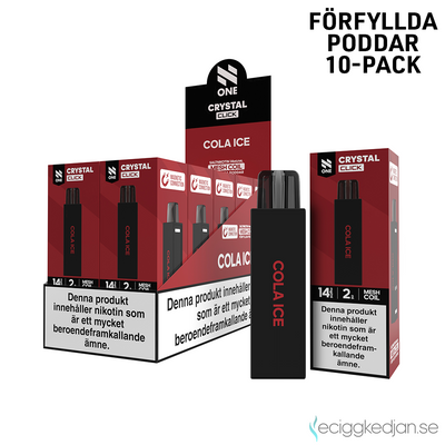Pod Click | N One Crystal | Cola Ice | Förfylld 14mg Pod | 10pack