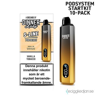 Dinner Lady S-Line | Vanilla Tobacco | Podsystem | 2*10pack