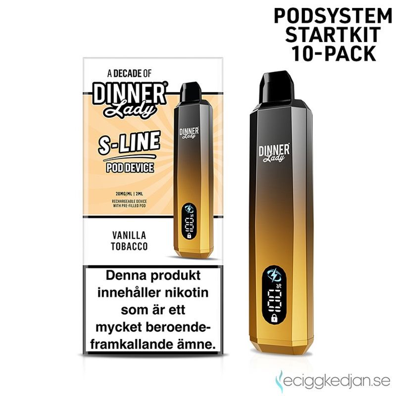 Dinner Lady S-Line | Vanilla Tobacco | Podsystem | 2*10pack