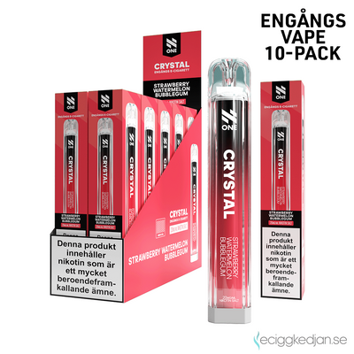 N One Crystal | Strawberry Watermelon Bubblegum | Engångsvape | 10pack
