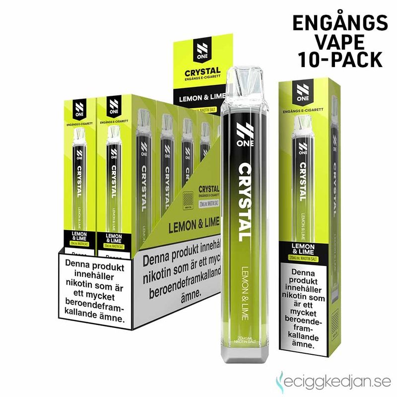 N One Crystal | Lemon Lime | Engångsvape | 10pack