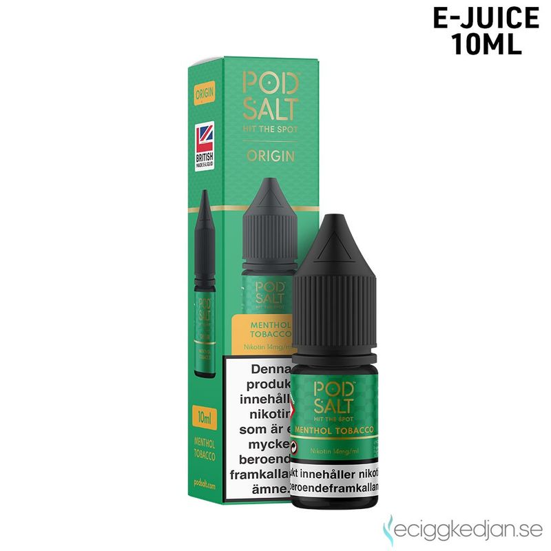 Pod Salt Origin | Menthol Tobacco | 10ml E-Juice