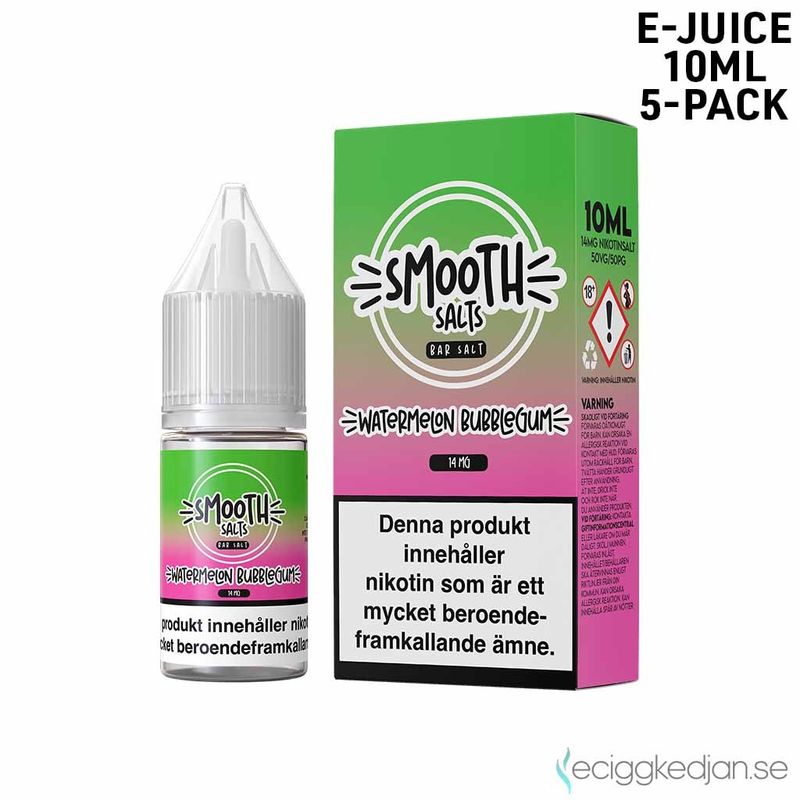 Smooth Salt Sweet | Watermelon Bubblegum | 10ml E-Juice | 5pack
