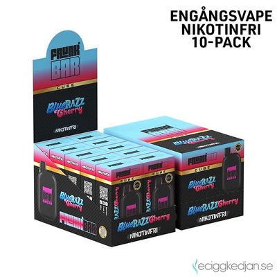 Frunk Bar Cube ZERO | Blue Razz Cherry | Nikotinfri Engångsvape | 10pack