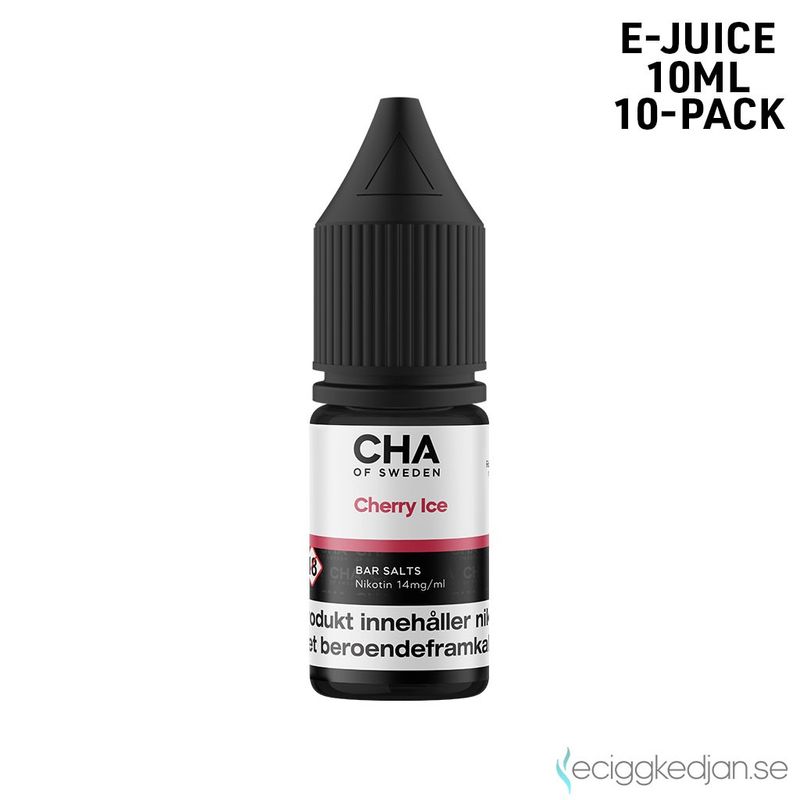 CHA of Sweden Ice Edition | Cherry Ice | 10ml E-Juice | 10pack