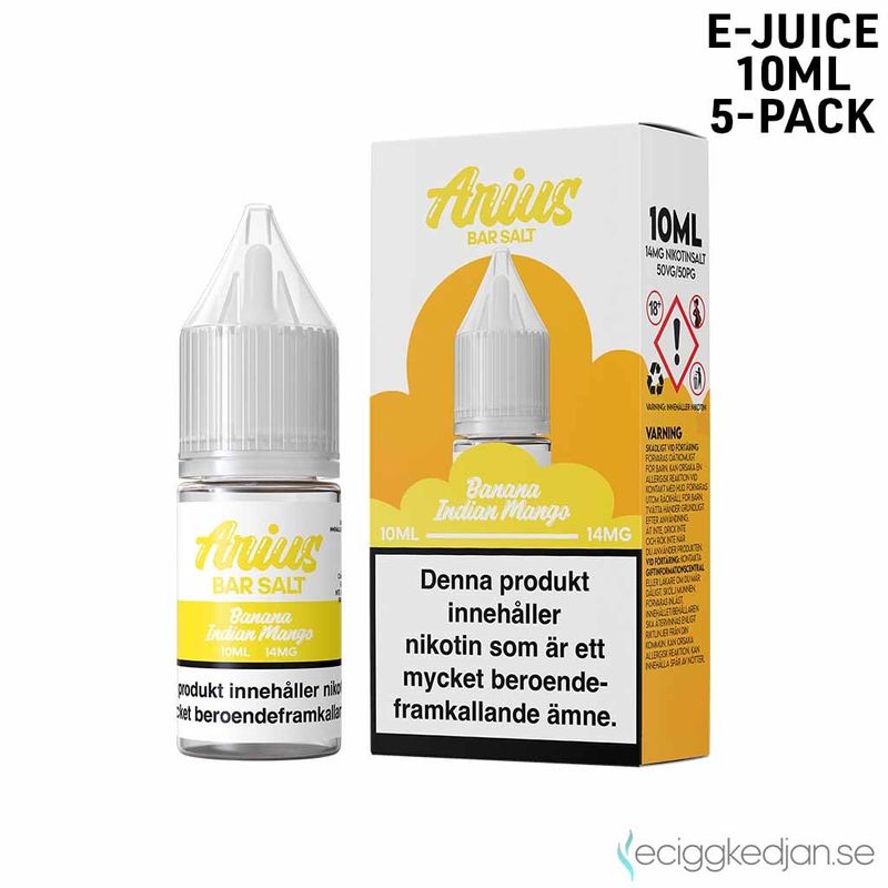 Arius Bar Salt Fruity | Banana Indian Mango | 10ml E-Juice | 5pack