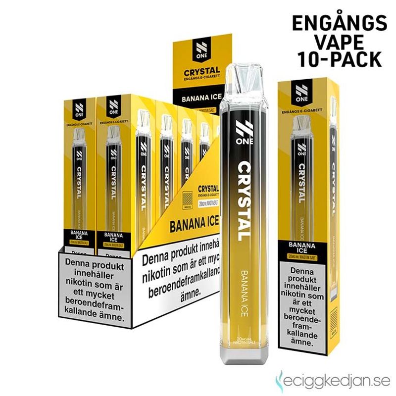 N One Crystal | Banana Ice | Engångsvape | 10pack