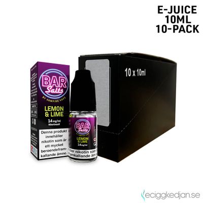 Bar Salts | Lemon Lime | 10ml E-Juice | 10pack