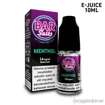 Bar Salts | Menthol | 10ml E-Juice