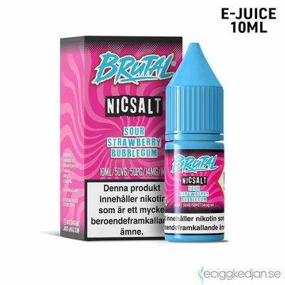 Just Juice Brutal | Sour Strawberry Bubblegum | 10ml E-Juice