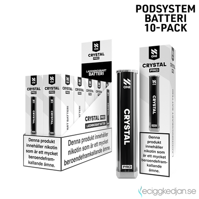 N One Crystal PRO | Black | Batteri | 10pack