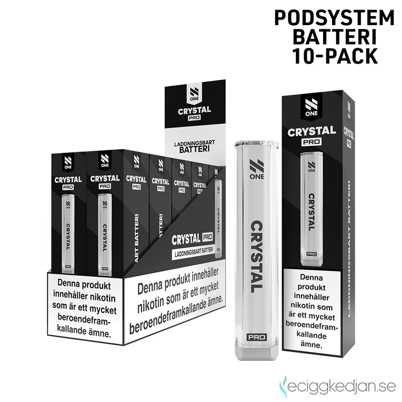 N One Crystal PRO | White | Batteri | 10pack