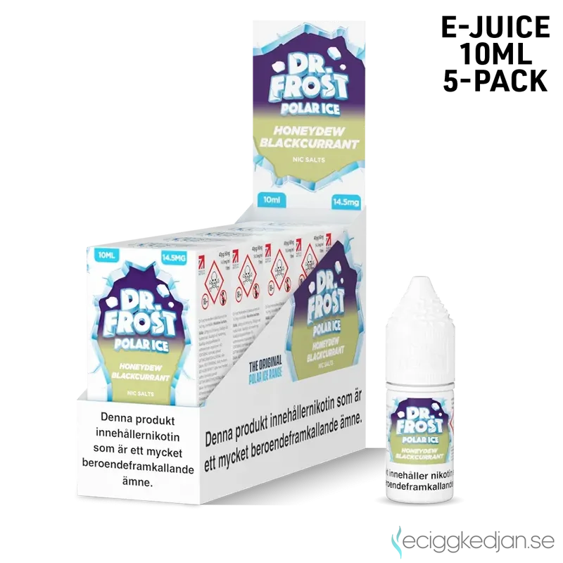Dr Frost Polar Ice Nic Salt | Honeydew Blackcurrant | 10ml E-Juice | 14,5mg Saltnikotin | 5pack
