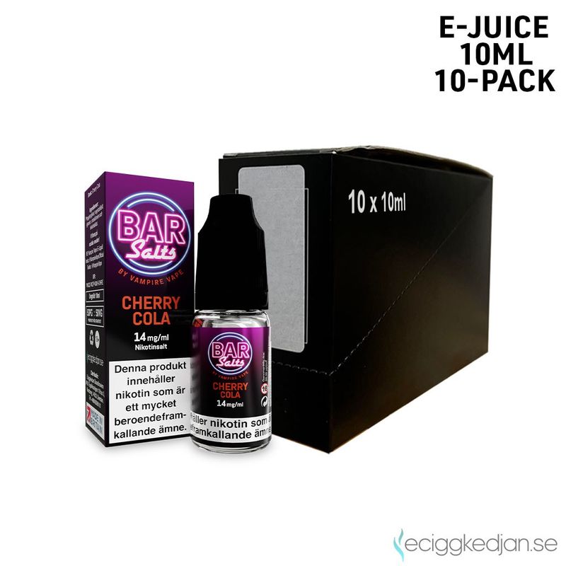 Bar Salts | Cherry Cola | 10ml E-Juice | 10pack
