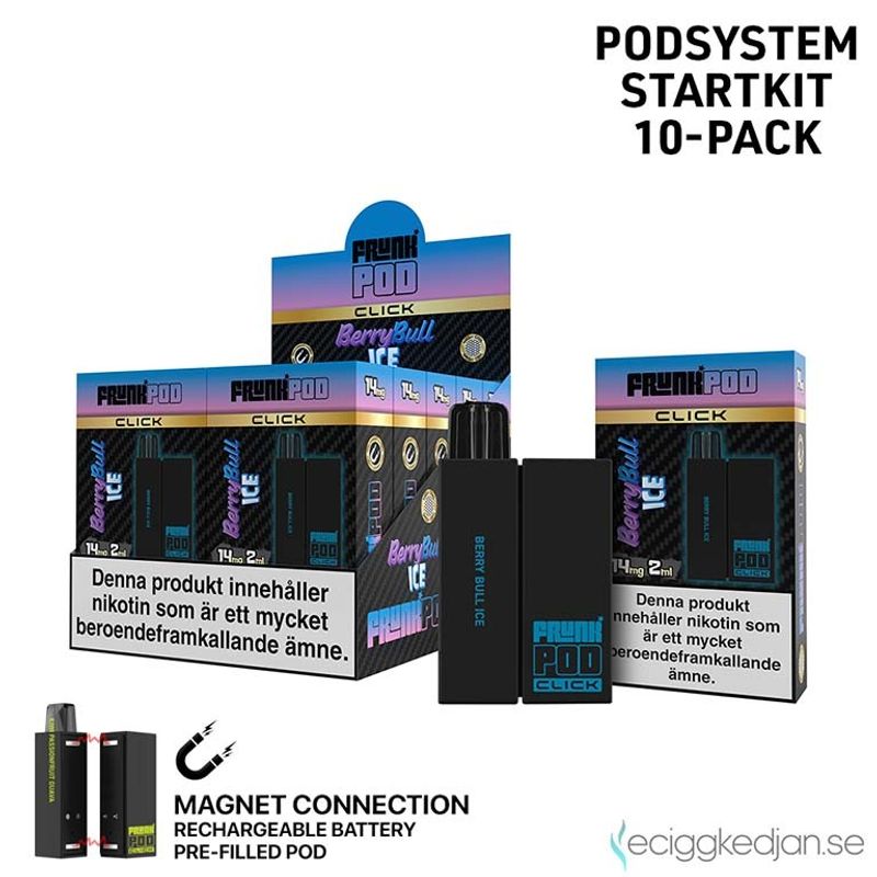 Pod Click Kit | Frunk | Berry Bull Ice | Batteri inkl Förfylld Pod | 2*10pack | Limited Edition
